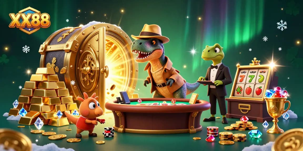 Experience exciting casino action at XX88 with lively characters and vibrant game elements.