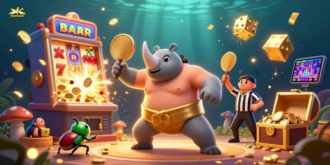 Sweep golden coins in excitement with keonhacai1's dynamic virtual casino experience and characters.