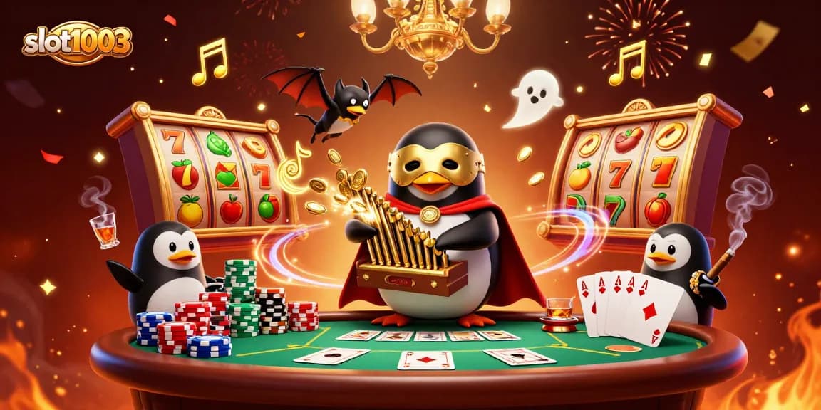 Menangkan keberuntungan slot1003 dengan simbol keberuntungan dan koin emas melimpah.