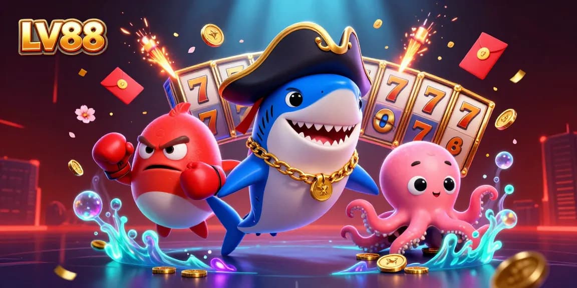 Engage in winning strategies at LV88 with thrilling slot games and colorful characters in action.