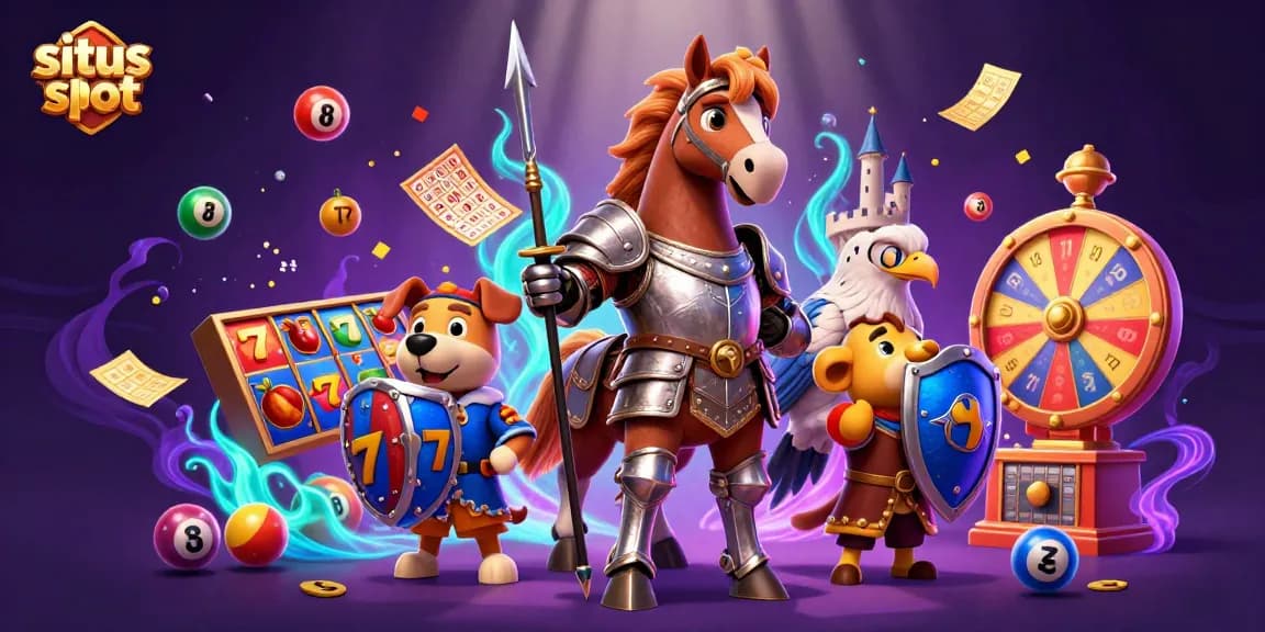 Experience the excitement of situs slot with colorful slot reels and dynamic game elements.