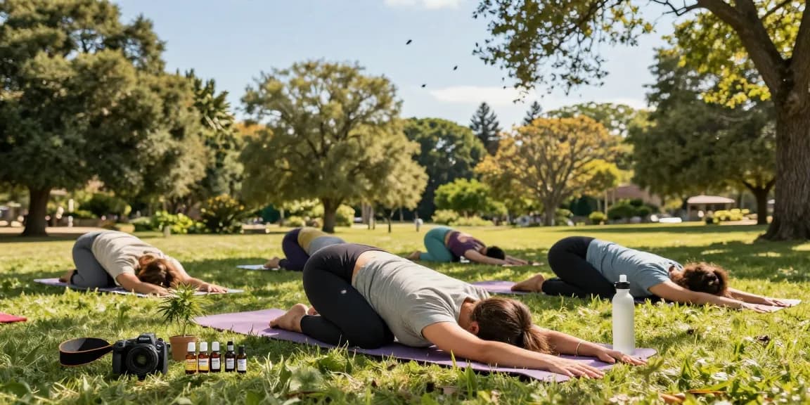 Experience natural wellness; acquista da Ministry of Cannabis CBD oils enhance yoga practice outdoors.