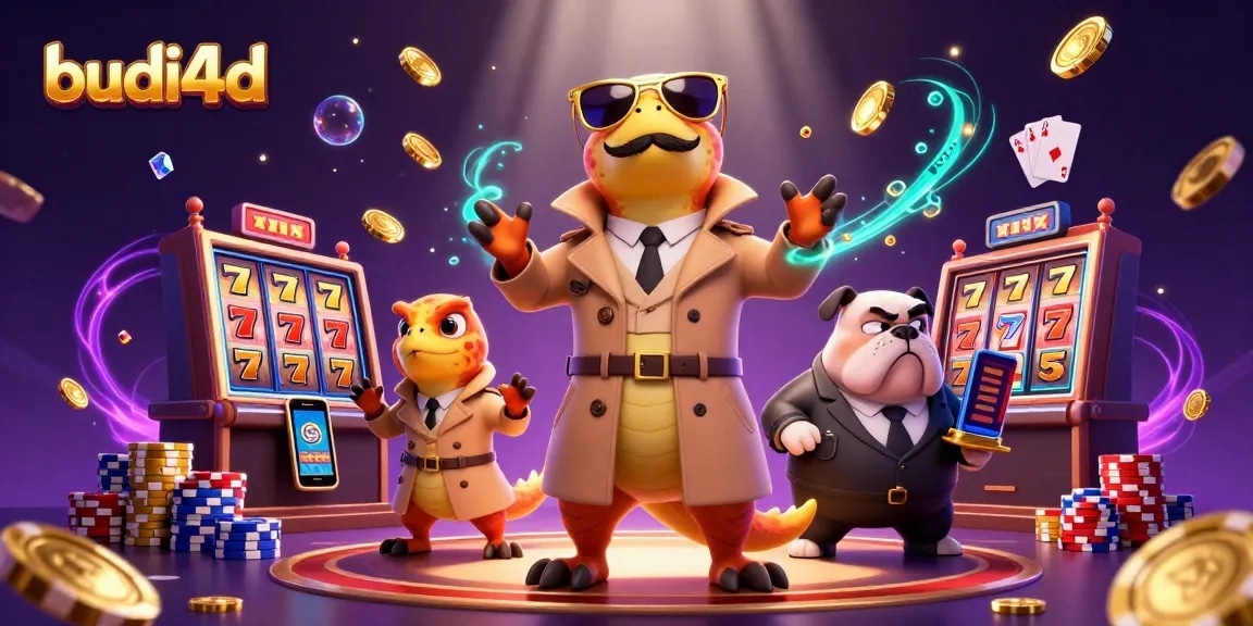Budi4d players enjoying a thrilling casino experience with animated raptors in a VIP lounge.