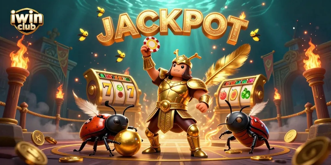 Engage with iwin club as 3D characters celebrate in a vibrant casino setting, showcasing thrilling gameplay.
