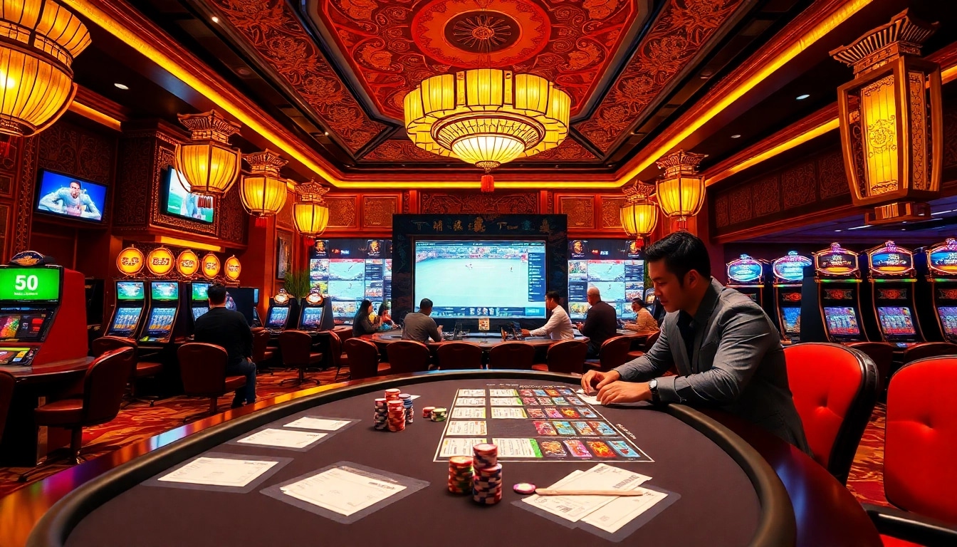 SBOBET sports betting slips on a vibrant casino table, enhancing the gambling excitement.