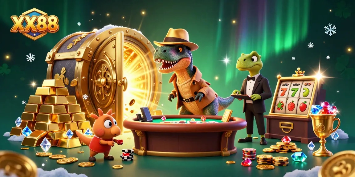 Experience exciting casino action at XX88 with lively characters and vibrant game elements.