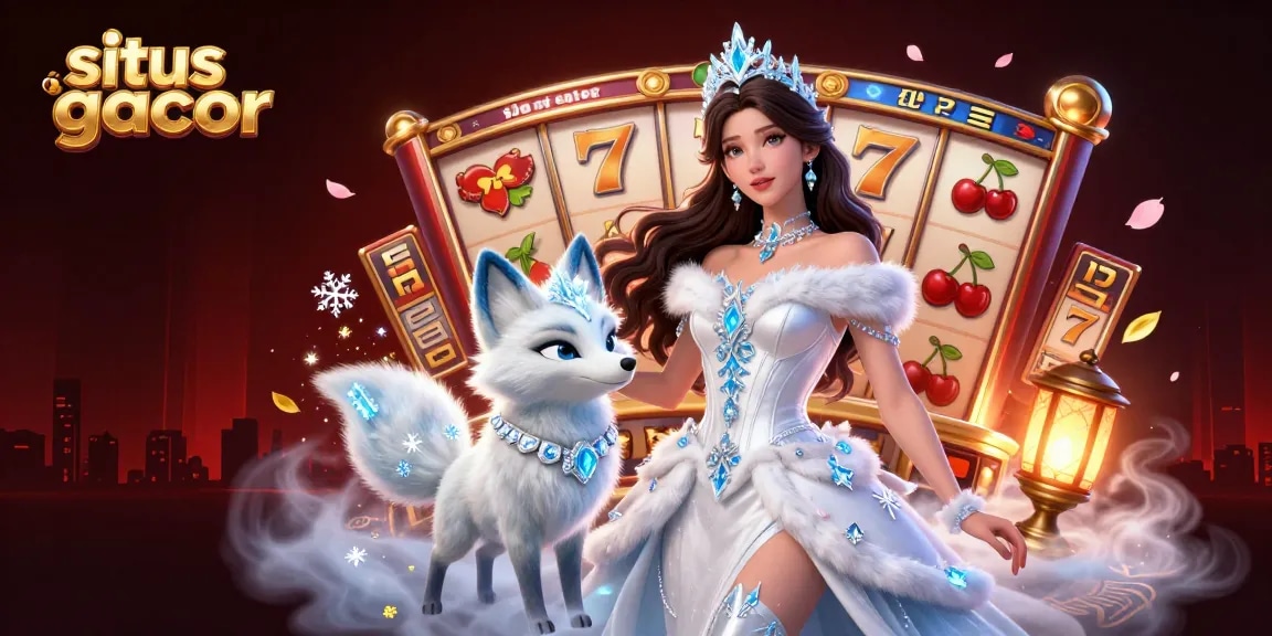 Engage with situs gacor in a vibrant casino scene filled with lively slot machine elements.