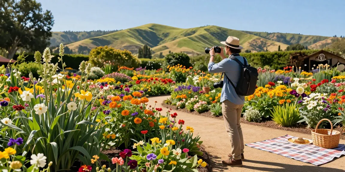 Experience the beauty of Capay Valley Garden Tour with special discounts for tourists, surrounded by vibrant flowers and scenic landscapes.