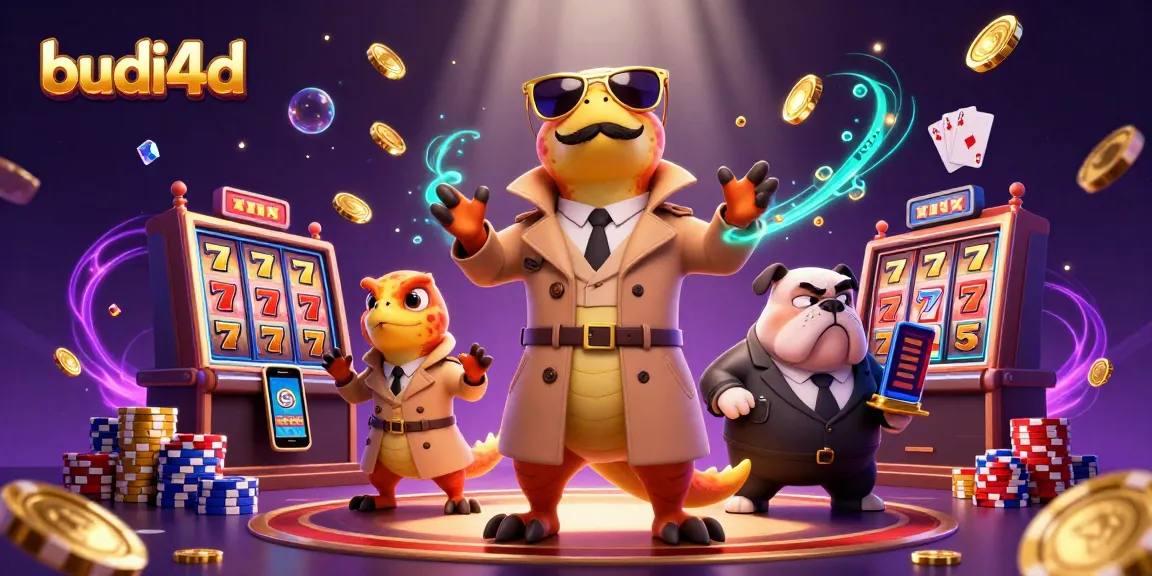 Budi4d players enjoying a thrilling casino experience with animated raptors in a VIP lounge.