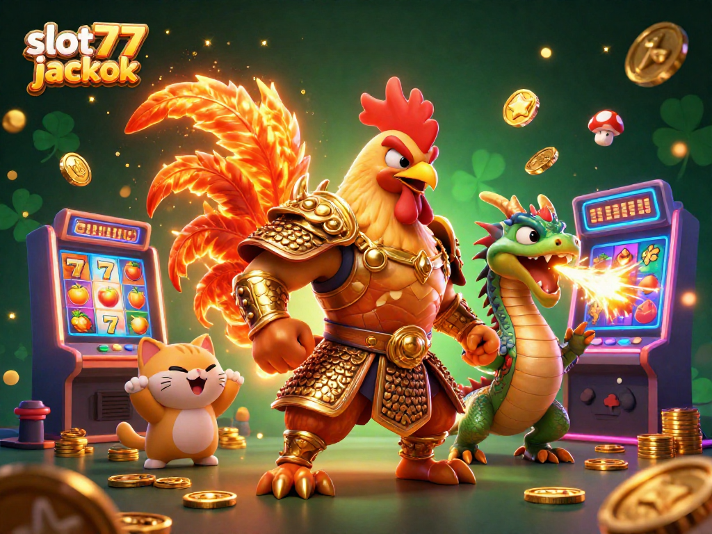 Experience thrilling wins with slot777 jackpot in this vibrant, detailed 3D casino scene.
