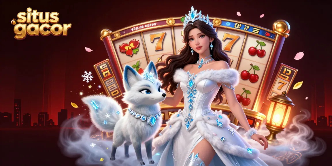 Engage with situs gacor in a vibrant casino scene filled with lively slot machine elements.