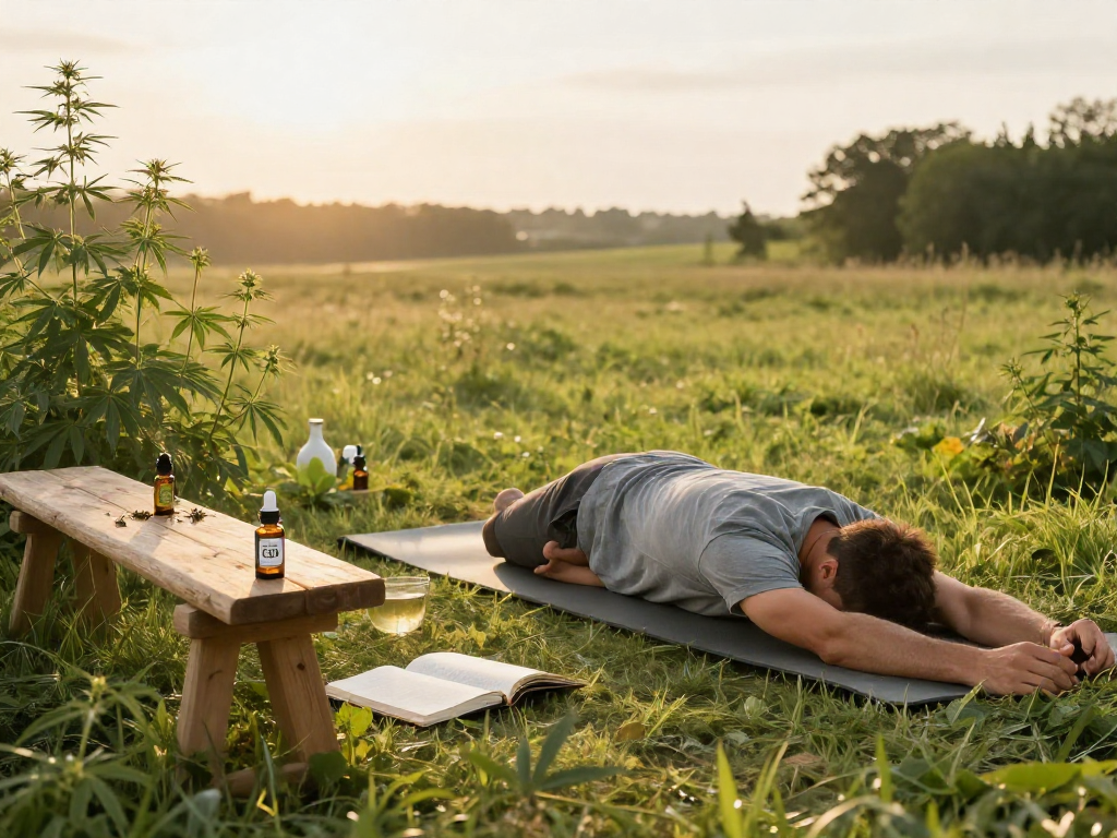 Buy weed online with premium CBD oil in nature, enhancing organic wellness experience.