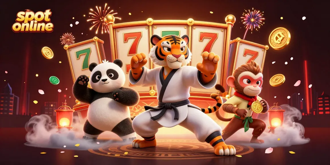 Spin the slot online reels with 3D characters in a vibrant casino scene full of luck and joy.