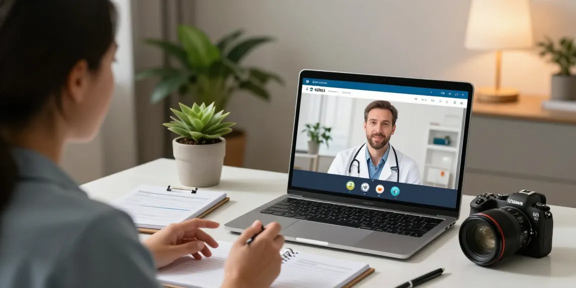 Ohio MMJ card consultation with a doctor on video call in a modern home office
