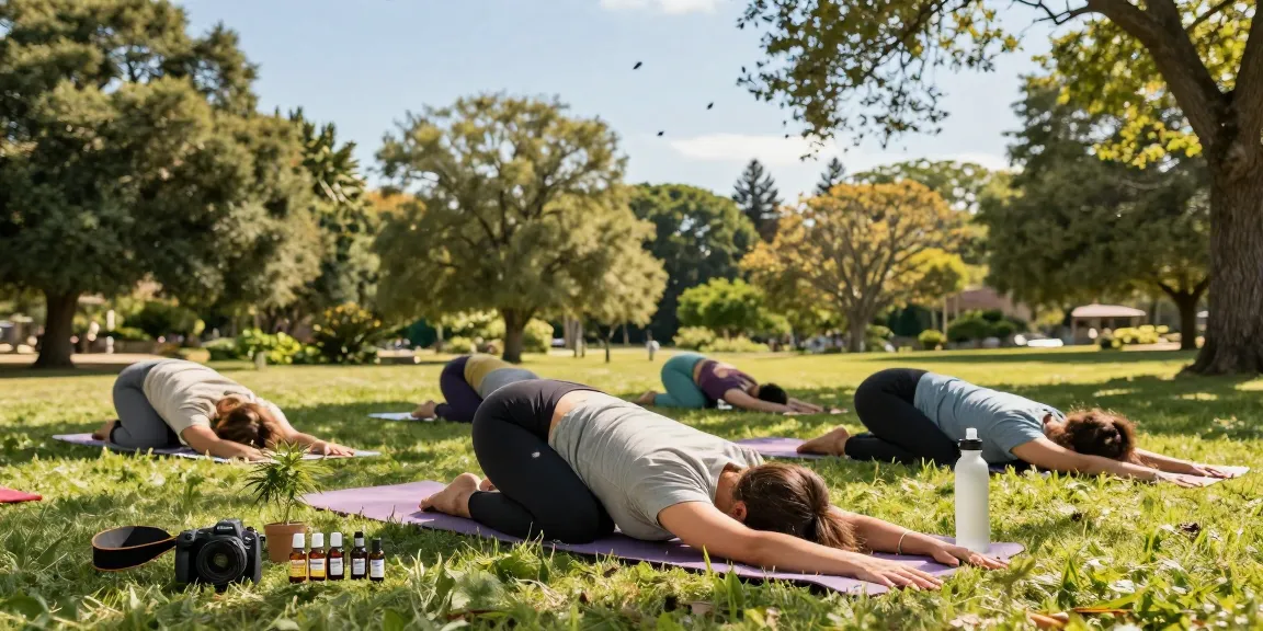 Experience natural wellness; acquista da Ministry of Cannabis CBD oils enhance yoga practice outdoors.