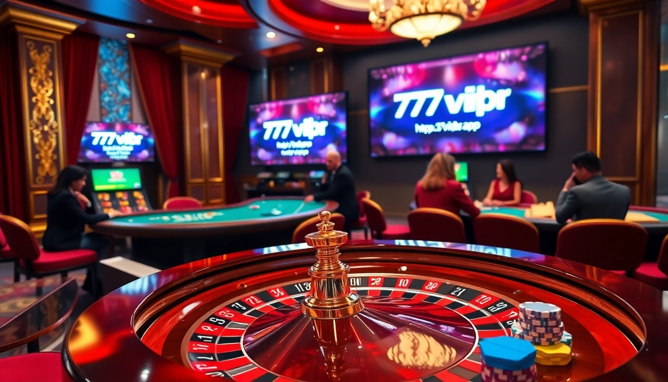 Experience high-stakes gaming at https://777vipbr.app/ with vibrant roulette and poker tables.