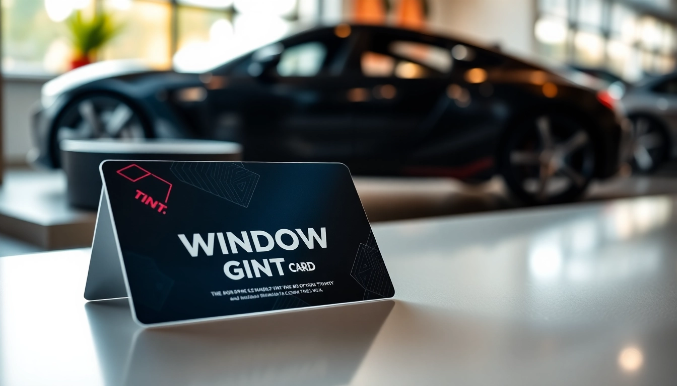 Elevate your gifting with a window tint gift card featuring stylish design.