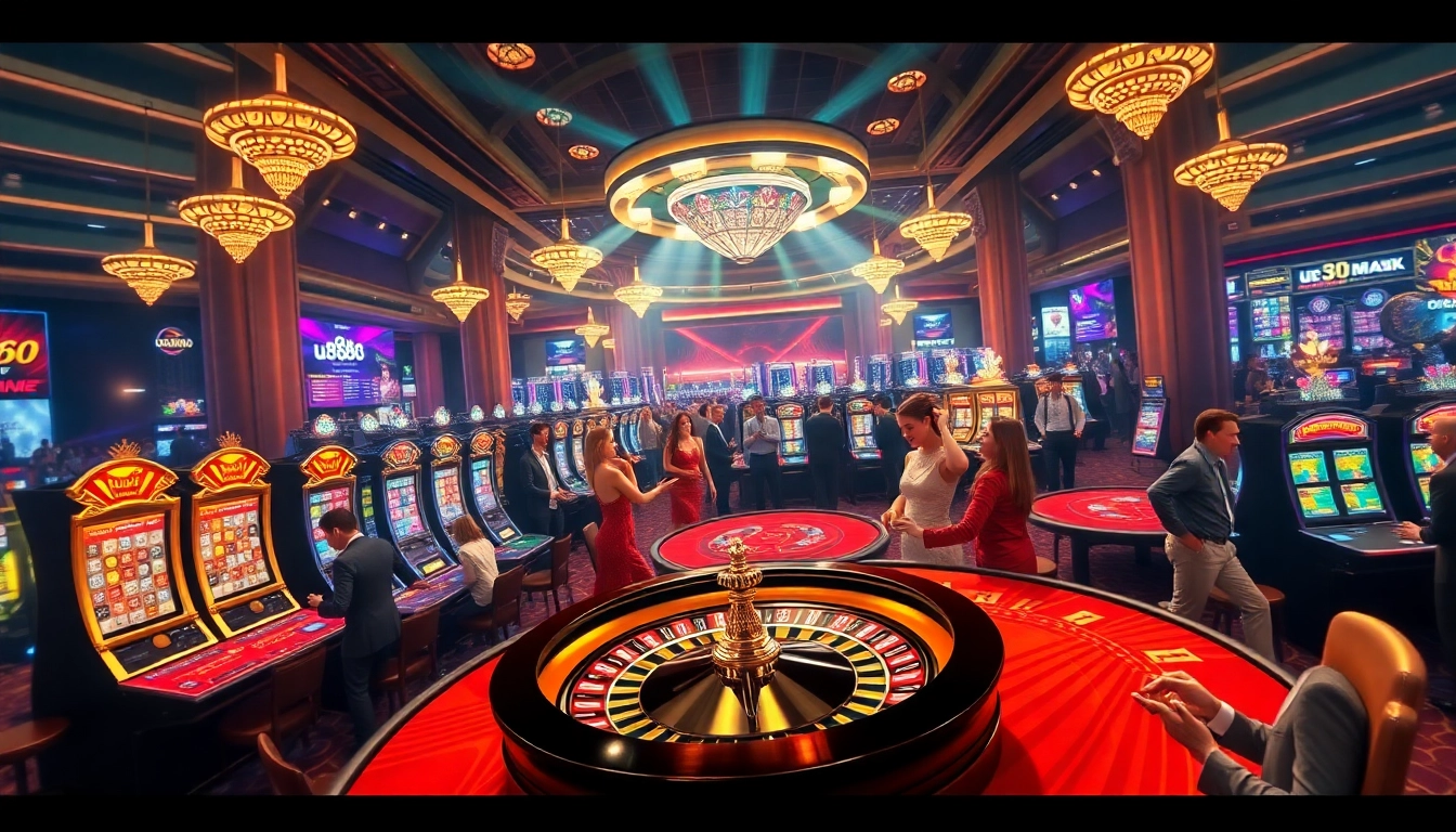Play exciting games at u888 online casino with vibrant roulette and poker tables.
