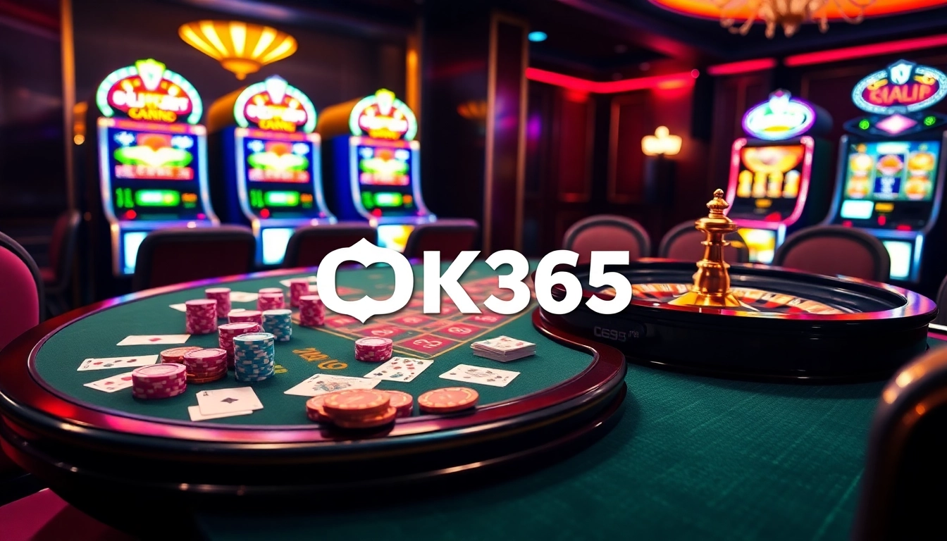 Players engaging at an elegant casino table, highlighting the excitement of OK365 betting.